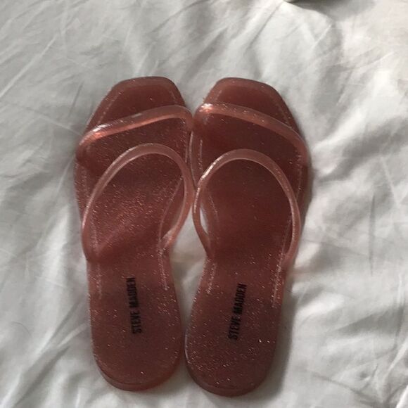 Steve Madden Pike Pink Double Strap Jelly Sandals - Picture 5 of 5